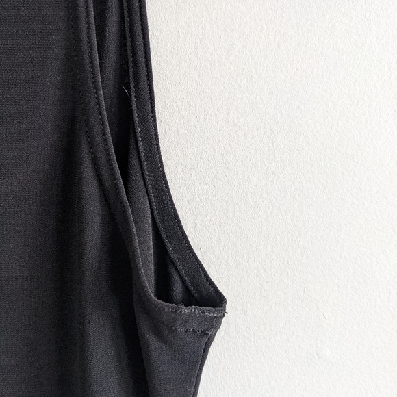 NORMA KAMALI Boat Neck Sleeveless Black Midi Dress - Picture 7 of 7